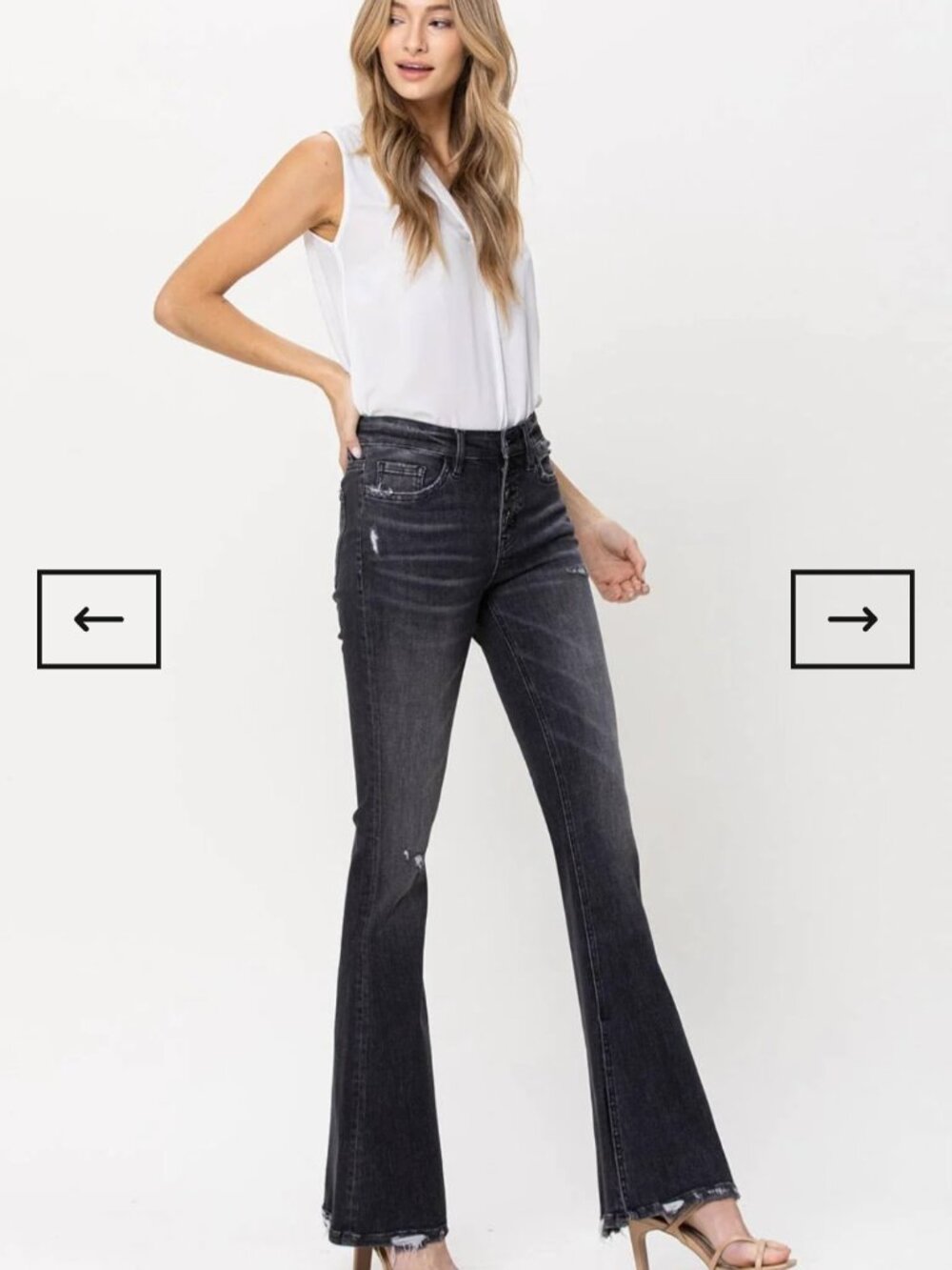 Flying monkey flare split vented black jeans 32 NWT